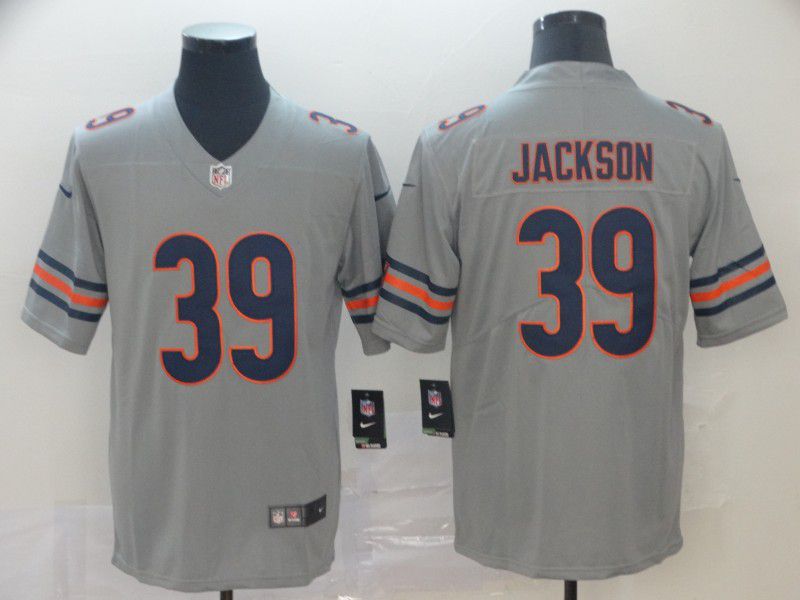 Men Chicago Bears #39 Jackson Grey Nike Vapor Untouchable Limited NFL Jersey->chicago bears->NFL Jersey